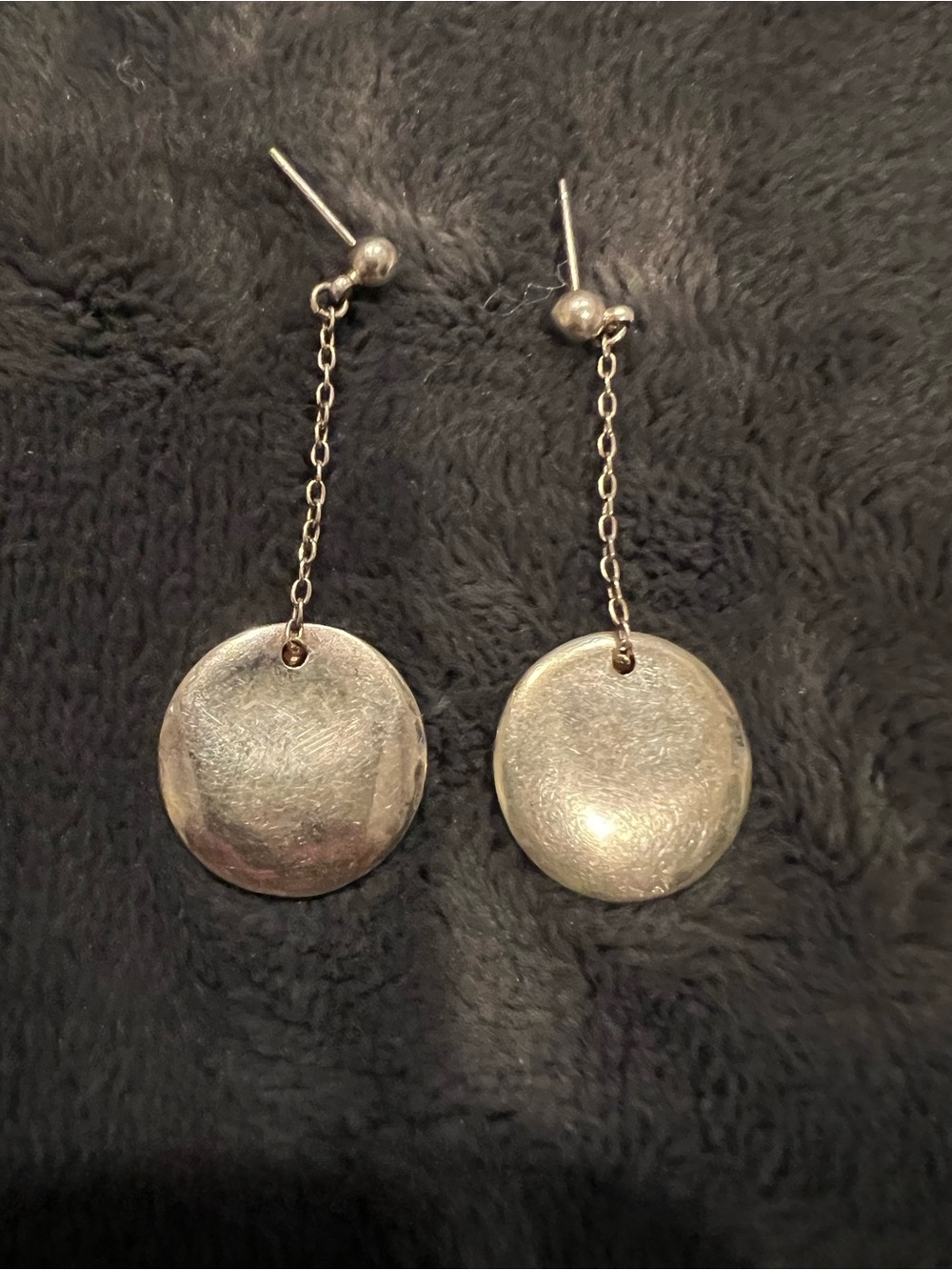 Tiffany & Co. Silver Disc Drop Earrings